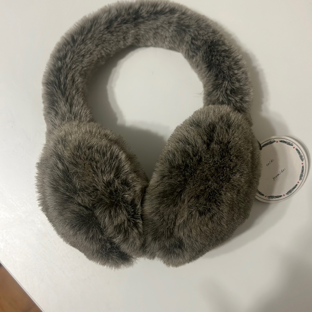 Faux fur adjustable ear muffs